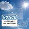 Signmission Non-Potable Fire Water Tank OSHA Notice Sign, Vinyl Decal, 7in W x 5in L, 2PK OS-2PACK-NS-D-57-L-15088 - alternate 5